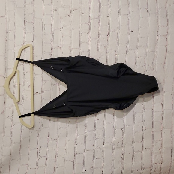 NWT Cupshe Elegant Black Shirring One Piece Swimsuit - Picture 4 of 7